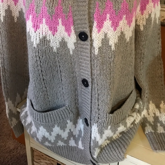 NWT Abercrombie Vintage Fairisle Cardi XS - Picture 4 of 7